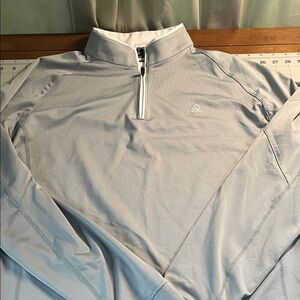 Deolax Men's Light Gray Quarter-Zip Golf Jacket Large